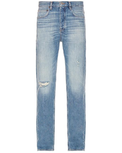 FRAME Blue Distressed Straight Jean for men