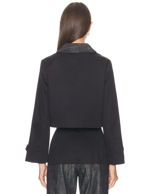 Matthew Bruch Blue Cropped Barn Jacket