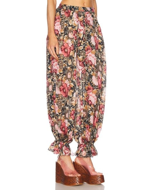 Chloé Black Flowy Pleated Cropped Pant