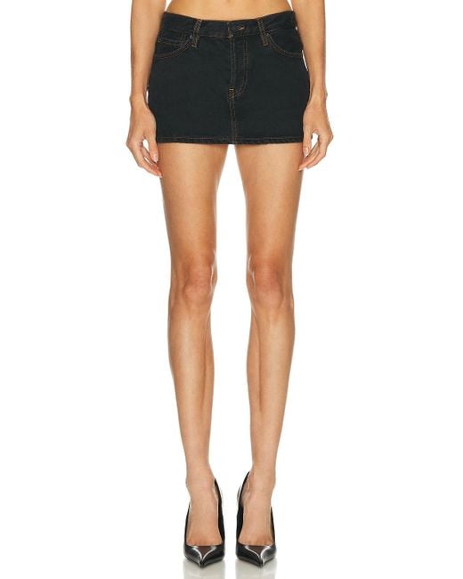 Wardrobe NYC Black Denim Micro Mini Skirt