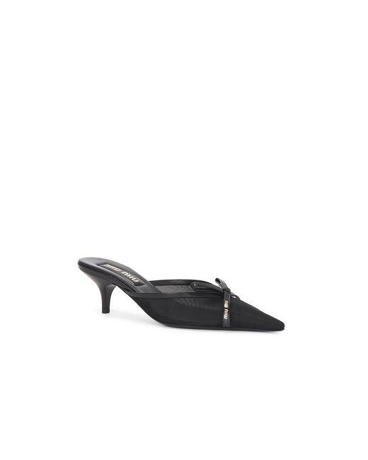 Miu Miu Black Modellerie Rete Mule