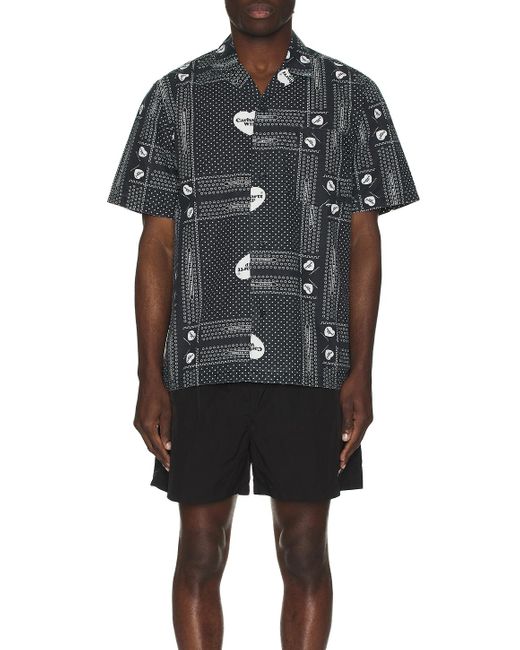 Carhartt Black Short Sleeve Heart Bandana Shirt for men