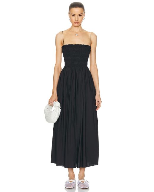 Matteau Black Shirred Bodice Dress