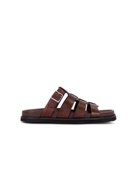 Bass Men\'s Dark Brown Leather Sandals s-l400.jpg main image 4