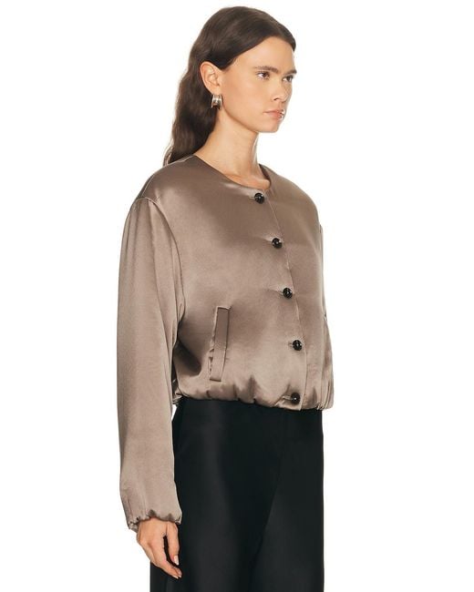 Leset Brown Barb Bomber Jacket