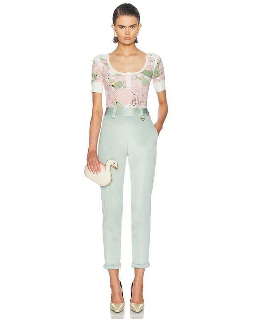 Chloé Green Cigarette Pant