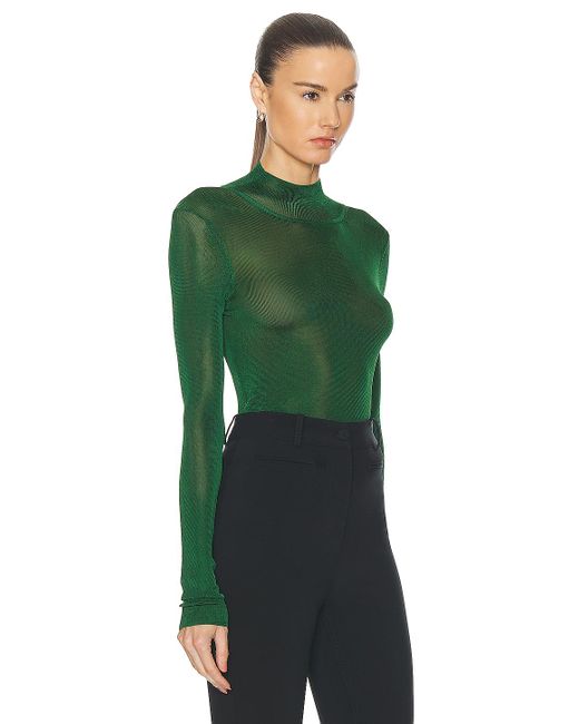 Ferragamo Green Long Sleeve Turtleneck Sweater
