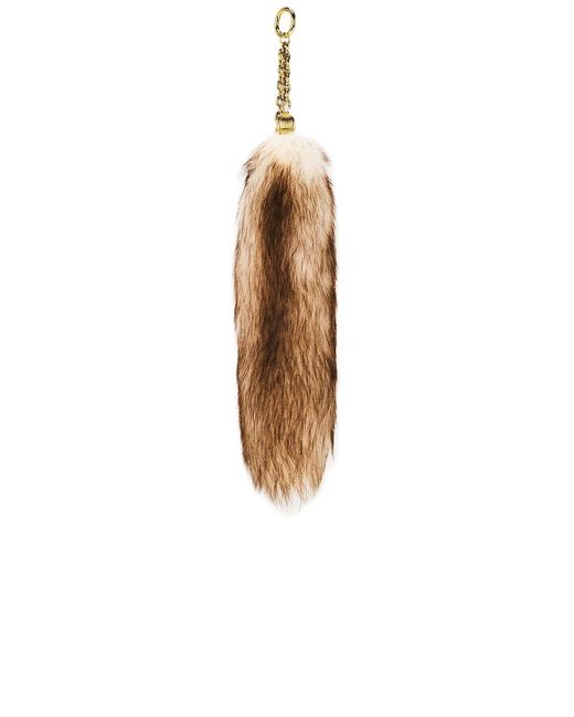 Chloé White Shearling Fur Keychain