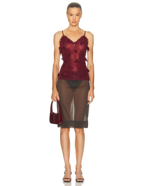 Coperni Red Butterflies Techno Top