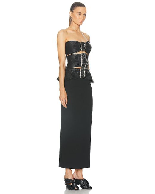 Jean Paul Gaultier Black Mix Buckle Long Dress
