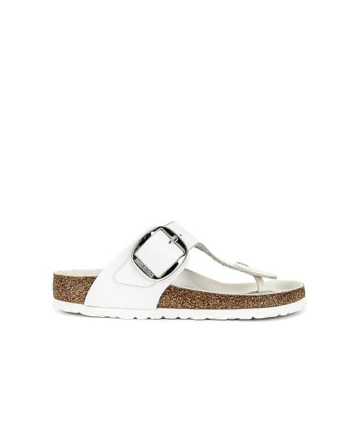 gizeh big buckle birkenstock white