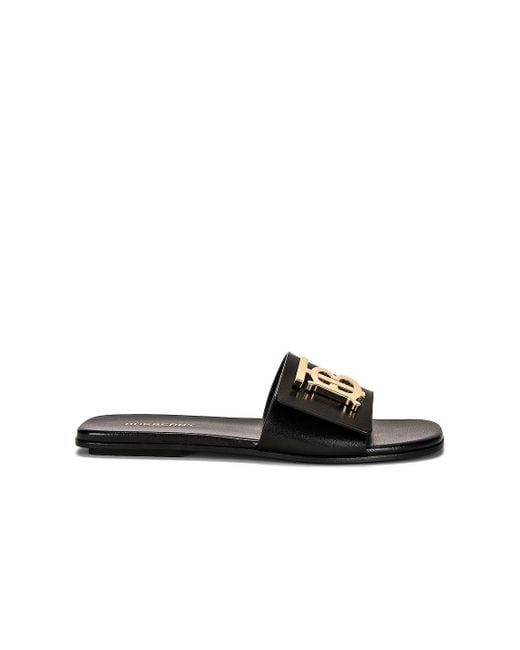 Burberry Philippa Sandals in Black | Lyst