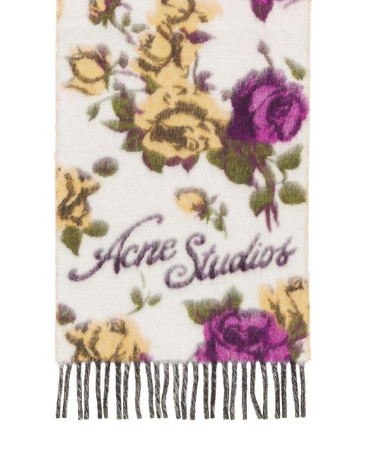 Acne Pink Flower Scarf
