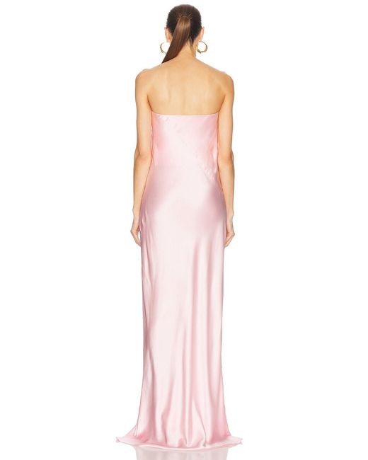The Sei Pink Draped Strapless Gown