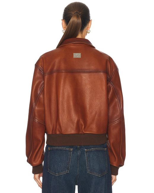 Acne Red Loroma Leather Jacket