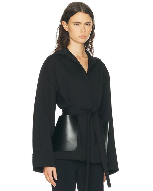 Alaïa Alaϊa Wrap Jacket in Black | Lyst
