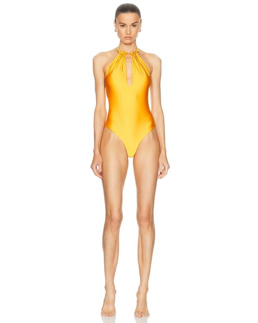 Cult Gaia Orange Lula One Piece Swimsuit