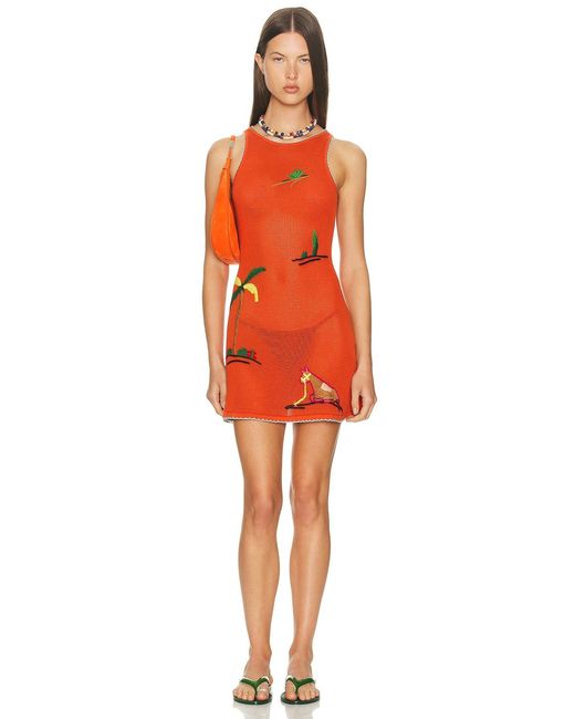STAUD Women's Orange Marea Dress - www.disolcolor.com STAUD Women's Orange Marea Dress - www.disolcolor.com