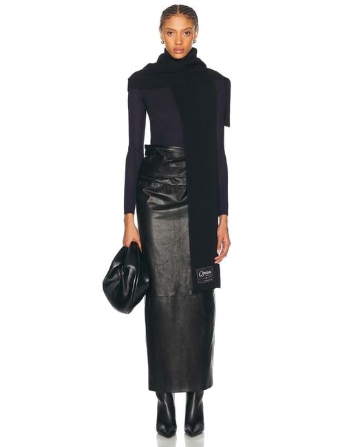 Coperni Black Knitted Collar Scarf