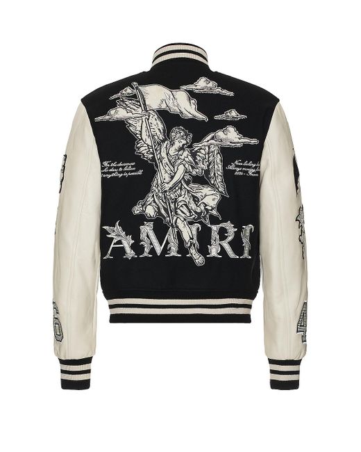 Amiri Black Ma Angel Varsity Jacket for men