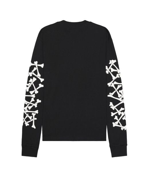 Amiri Black Bones Stacked Long Sleeve Tee for men