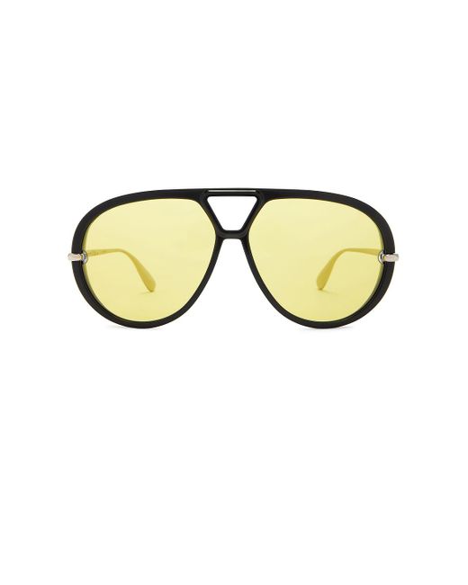 Bottega Veneta Yellow Aviator Sunglasses