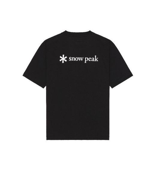 Snow Peak Black Sp Back Printed Logo T Shirt for men