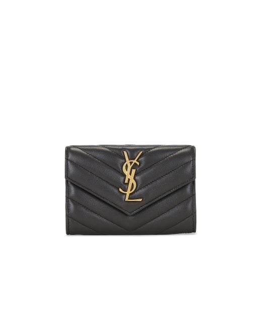Saint Laurent Black Small Envelope Wallet