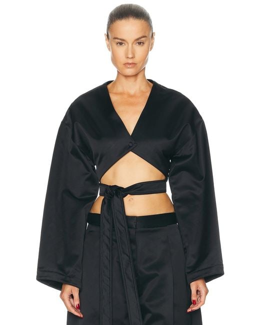 Alaïa Black Wrap Jacket