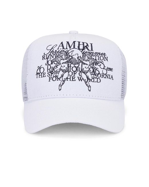 Amiri White Cherub Trucker Hat for men