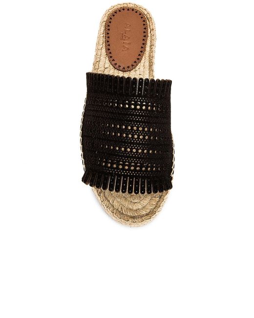Alaïa Black Espadrille Flats
