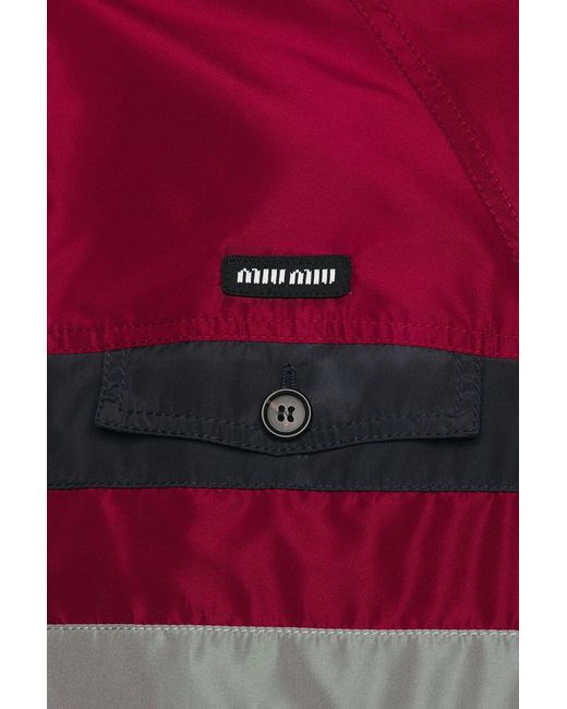 Miu Miu Red Seta Tec Jacket