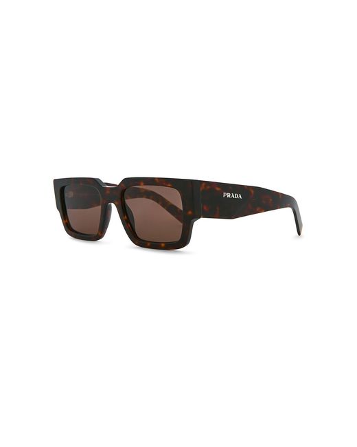 Prada Brown Rectangle Sunglasses for men