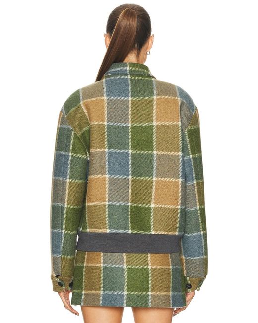 Miu Miu Green Check Padded Jacket