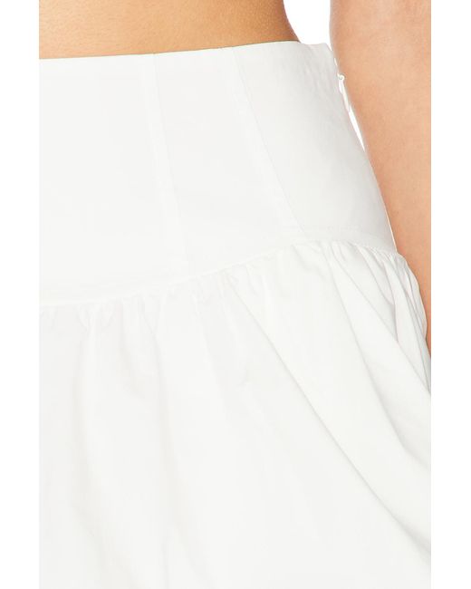 Jonathan Simkhai White Pippa Bubble Mini Skirt
