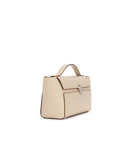 SAVETTE White Trapeze Pochette Bag