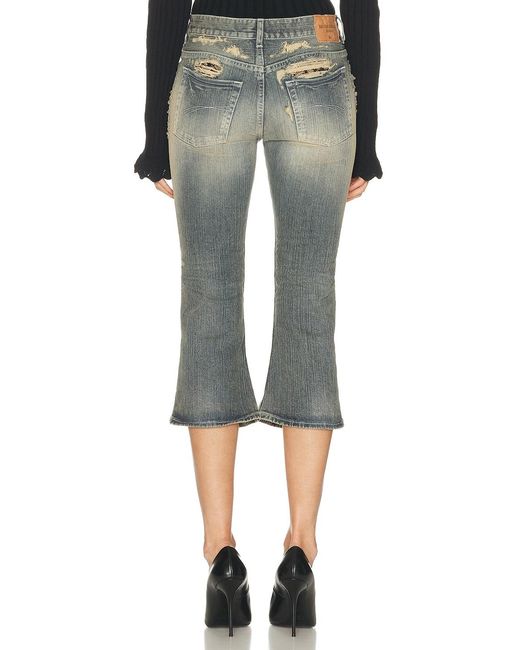 Balenciaga Lace Flared Capri in Gray | Lyst