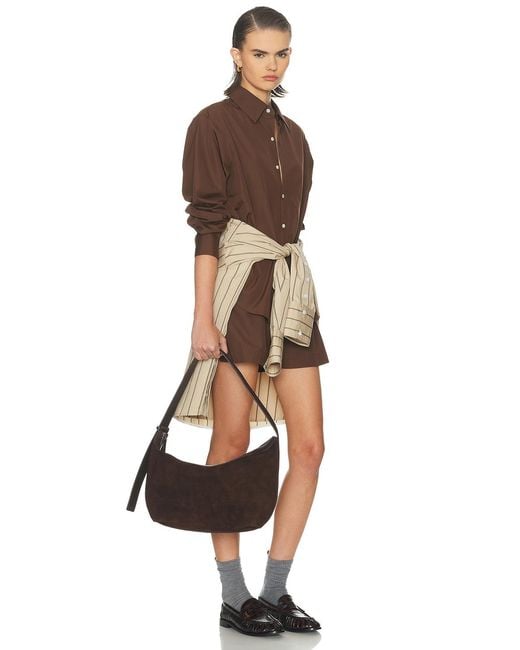 Staud Brown Large Demy Shoulder Bag