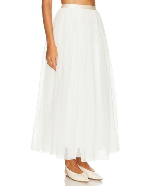 Bode White Tulle Tea Skirt