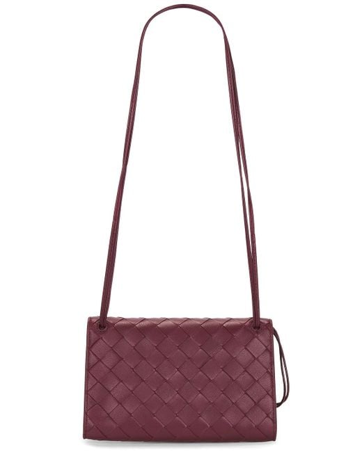 Bottega Veneta Red Andiamo Slim Pouch On Strap