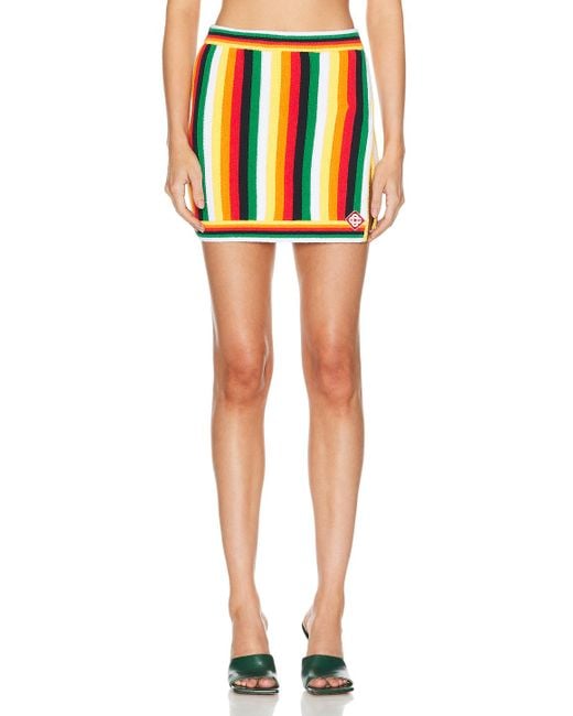 Casablancabrand Multicolor Striped Towelling Skirt