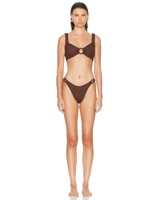 Hunza G Brown Hallie Bikini Set