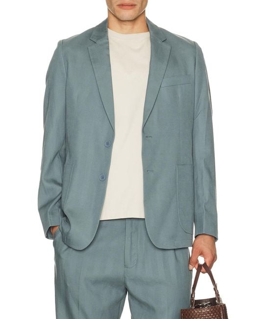 Percival Blue Lyocell Regular Blazer for men