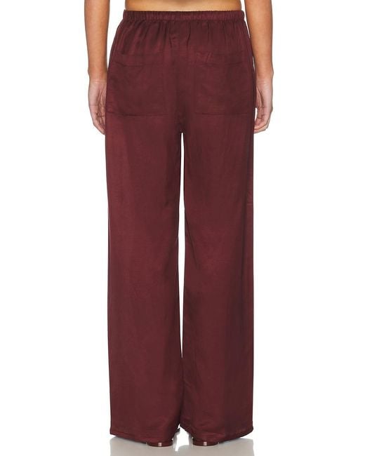 Leset Red Daniel Drawstring Pocket Pant