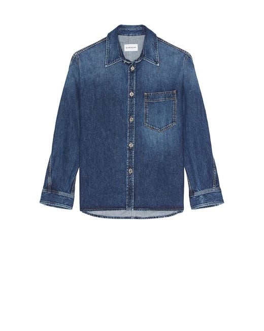 Givenchy Blue Overshirt for men