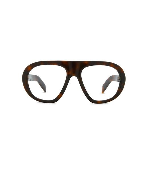 Prada Black Circular Light Glasses for men