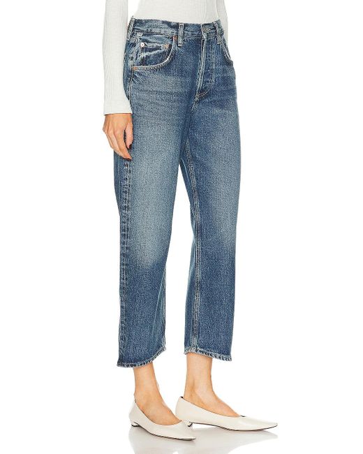 Citizens of Humanity Blue Dahlia Bow Leg Baby Roll Jeans