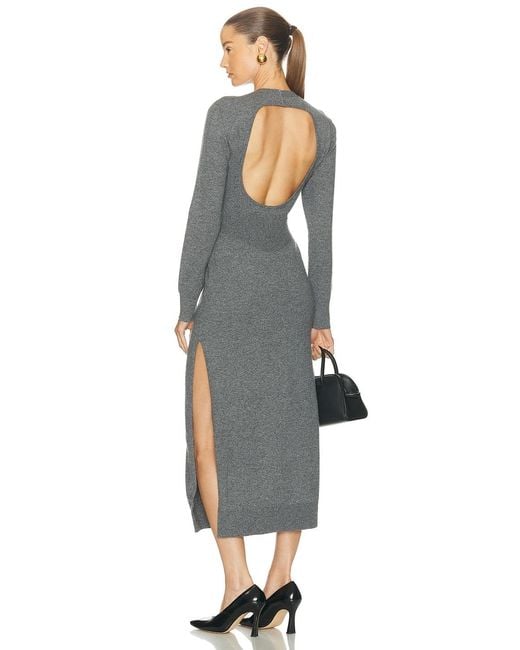 Givenchy Gray Open Back Long Dress