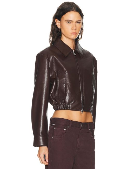 Agolde Brown Nahla Cropped Jacket