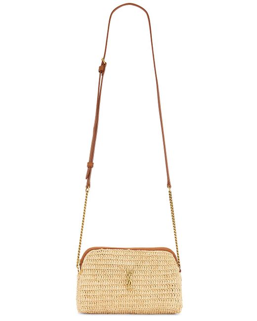 Saint Laurent Natural Gaby Zipped Pouch Chain Bag